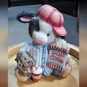 Vintage 1995 Mary's Moo Moo "Take Me Out To The Bull Game" Figurine